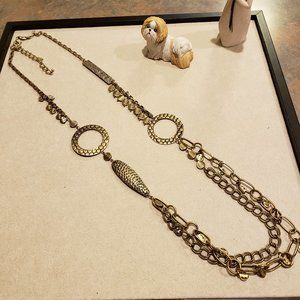 Chico's 38" antique gold rope chain